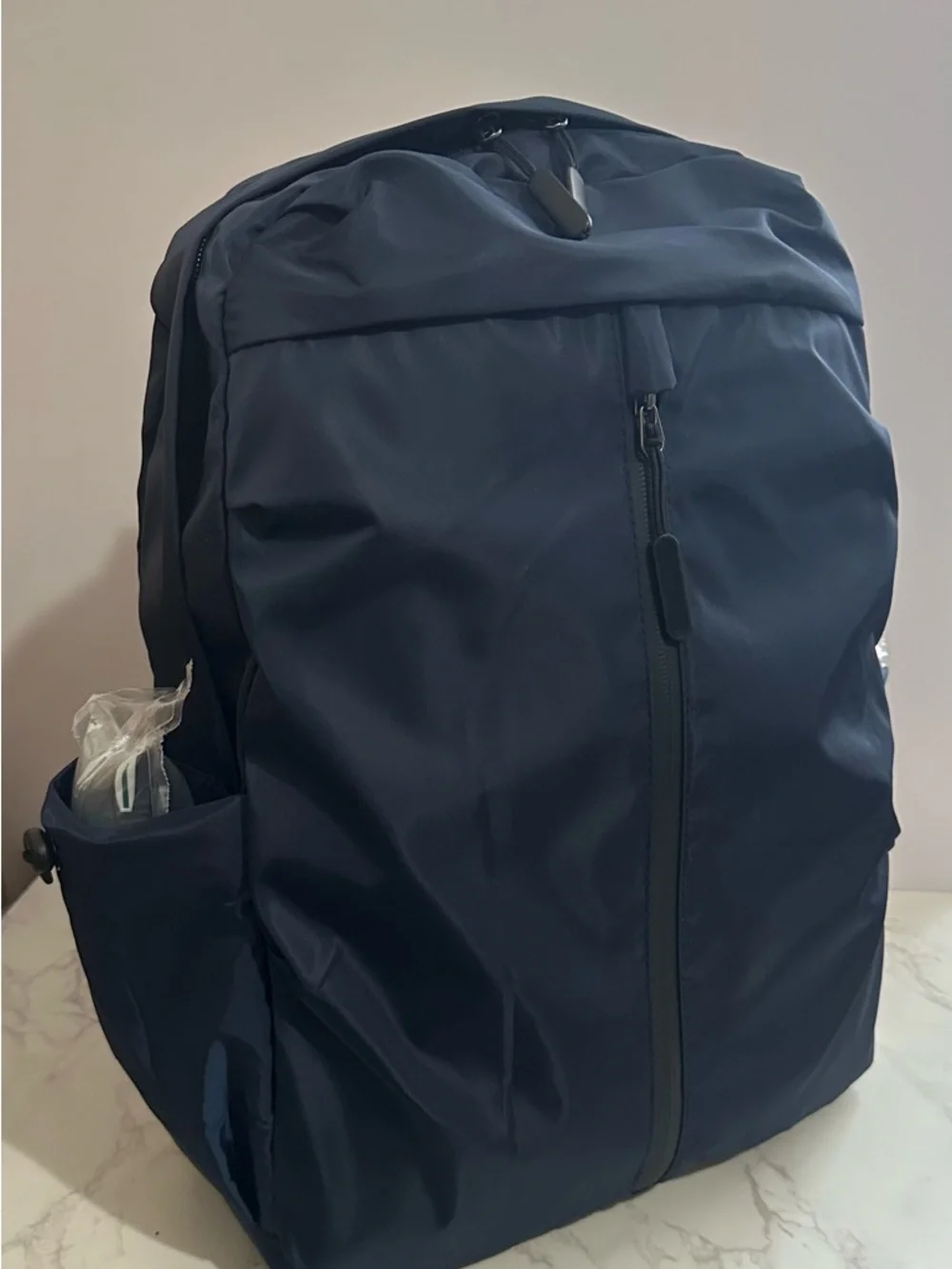 Men's Navy Blue Travel Backpack - Slim Urban Design with USB charging port